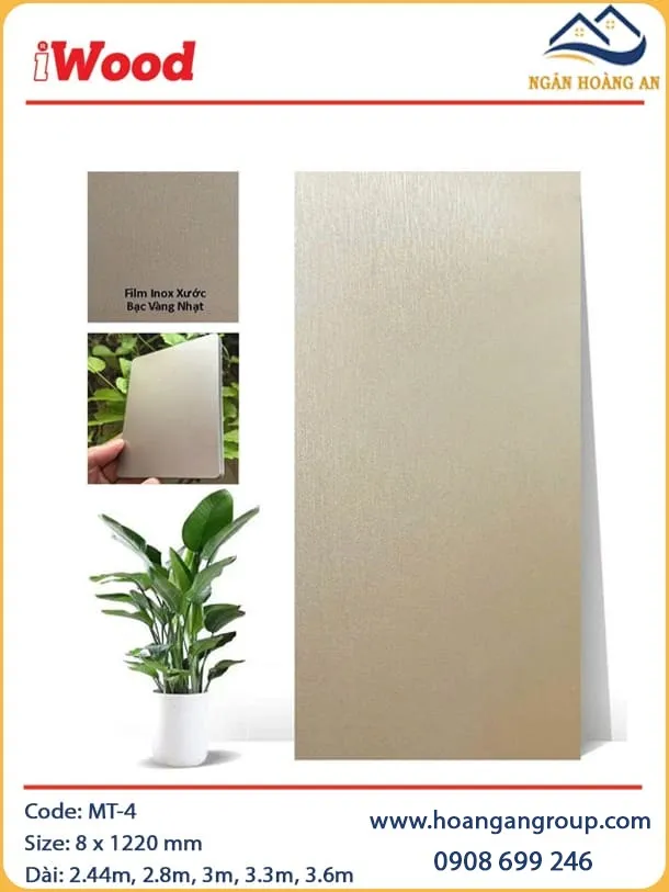 Tấm Than Tre Đa Năng Vân Kim Loại iWood MT-4