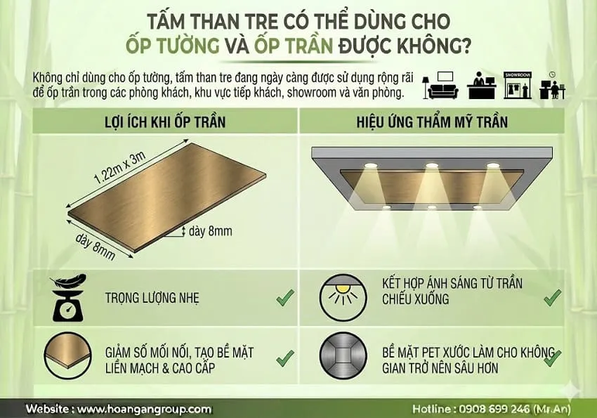 Tấm Than Tre Có Thể Dùng Cho Ốp Tường Và Ốp Trần Được Không Tấm Than Tre Có Thể Dùng Cho Ốp Tường Và Ốp Trần Được Không