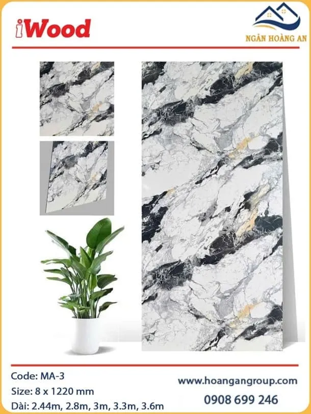 Tấm Ốp Tường Than Tre Đa Năng Vân Đá iWood MA-3 Tấm Ốp Tường Than Tre Đa Năng Vân Đá iWood MA-3