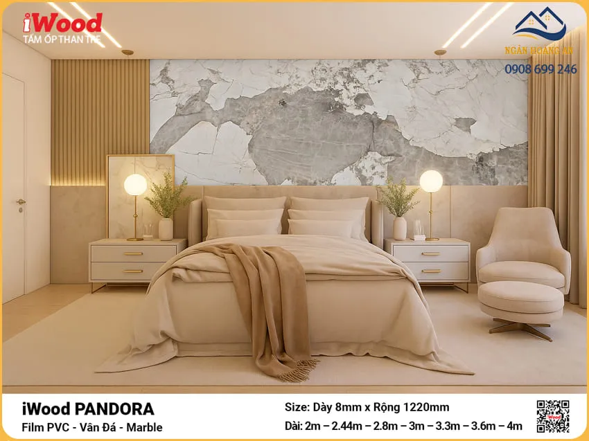 Tấm Than Tre iWood Pandora Ốp Vách Trang Trí Phòng Ngủ