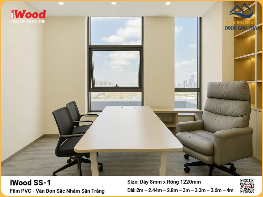 Tấm Than Tre iWood SS-1 Đơn Sắc Trắng Cắt Theo Kích Thước Tấm Than Tre iWood SS-1 Đơn Sắc Trắng Cắt Theo Kích Thước