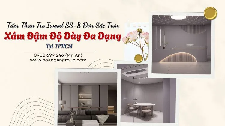 Tấm Than Tre Iwood SS-8 Đơn Sắc Trơn Xám Đậm Độ Dày Đa Dạng Tại TPHCM Tấm Than Tre Iwood SS-8 Đơn Sắc Trơn Xám Đậm Độ Dày Đa Dạng Tại TPHCM