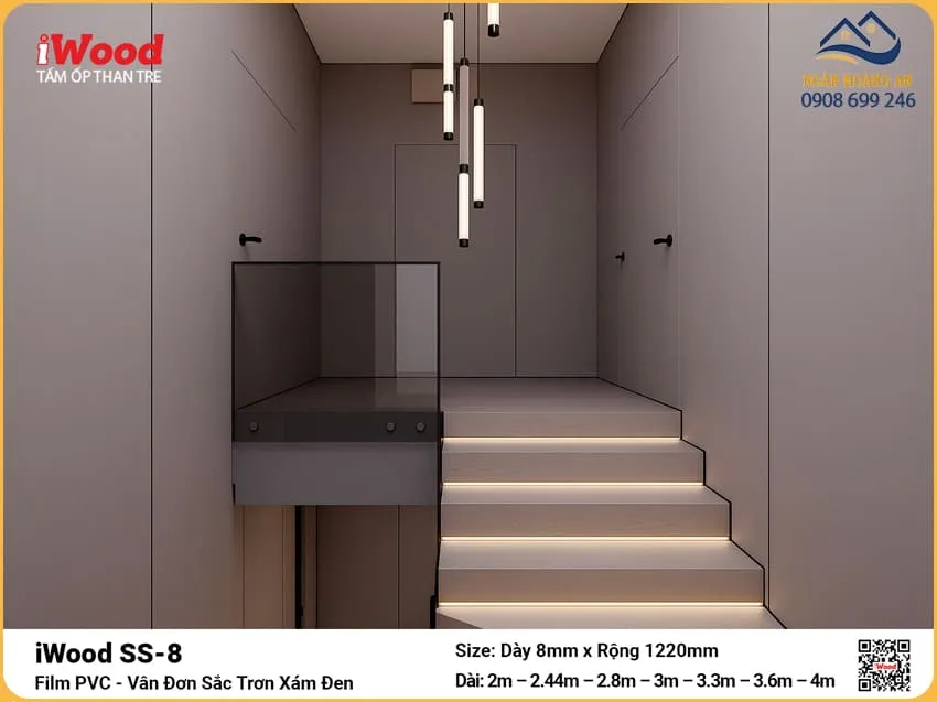 Tấm Than Tre iWood SS-8 Đơn Sắc Xám Đen Cắt Theo Kích Thước Tấm Than Tre iWood SS-8 Đơn Sắc Xám Đen Cắt Theo Kích Thước