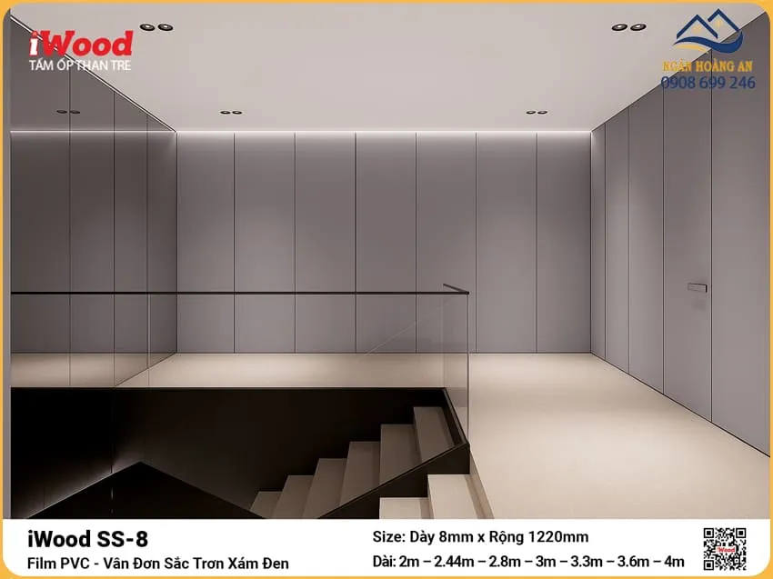 Tấm Than Tre iWood SS-8 Đơn Sắc Xám Đen Dày Đa Dạng Tấm Than Tre iWood SS-8 Đơn Sắc Xám Đen Dày Đa Dạng