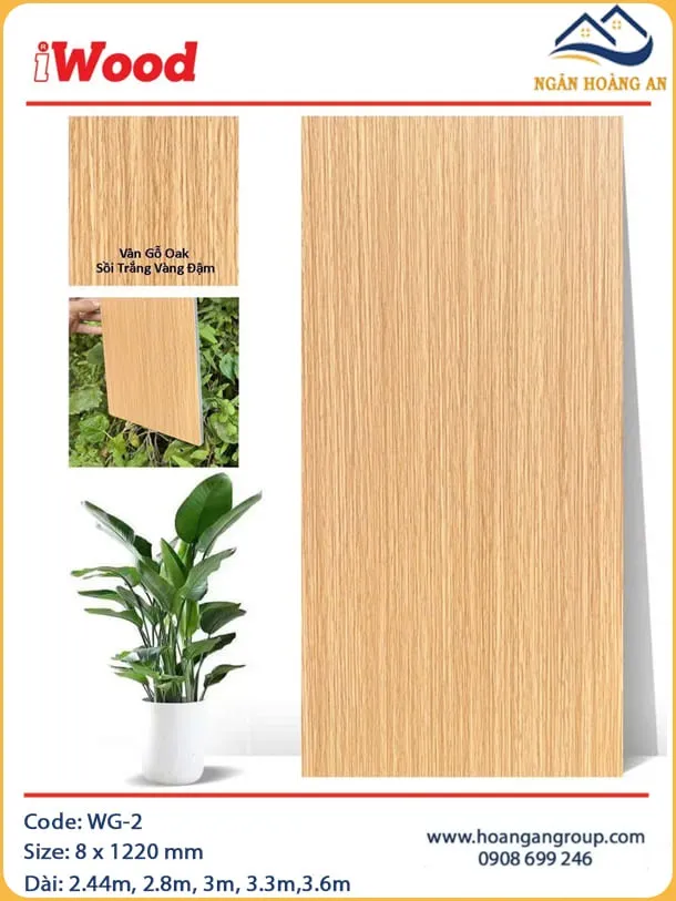 Tấm Than Tre Ốp Tường Vân Gỗ Oak Sọc Vàng Đậm iWood WG-2 Tấm Than Tre Ốp Tường Vân Gỗ Oak Sọc Vàng Đậm iWood WG-2
