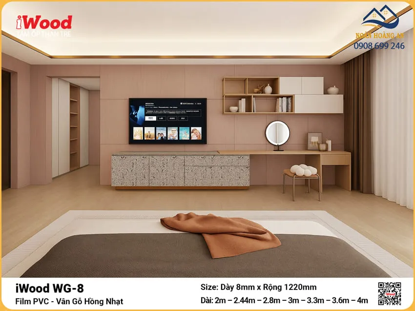 Tấm Than Tre iWood WG-8 Vân Gỗ Độ Dày Đa Dạng
