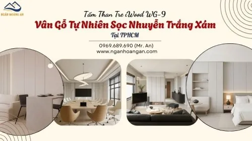 Tấm Than Tre iWood WG-9 Vân Gỗ Sọc Nhuyễn Trắng Xám Giá Tốt Tại TPHCM