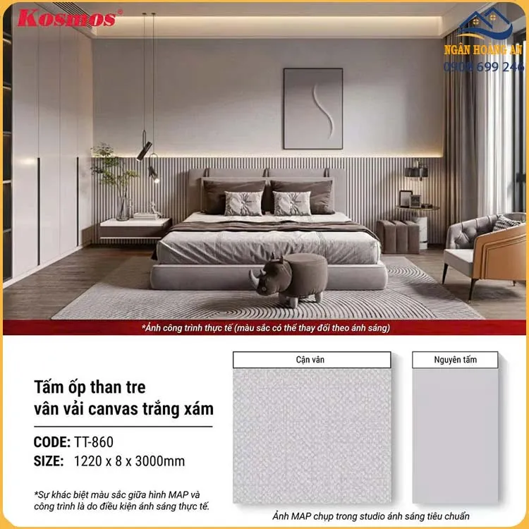 Ứng Dụng Của Tấm Ốp Than Tre Vân Vải Xám Kosmos TT-860 Ứng Dụng Của Tấm Ốp Than Tre Vân Vải Xám Kosmos TT-860