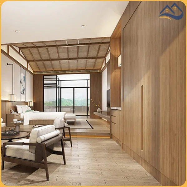 Ứng Dụng Ốp Tường Bằng Tấm Ốp Than Tre Kosmos Vân Gỗ Ứng Dụng Ốp Tường Bằng Tấm Ốp Than Tre Kosmos Vân Gỗ