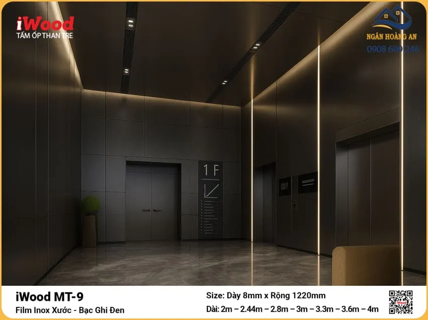 Tấm Than Tre MT-9 Kim Loại Xước Ghi Đen Độ Dày Đa Dạng
