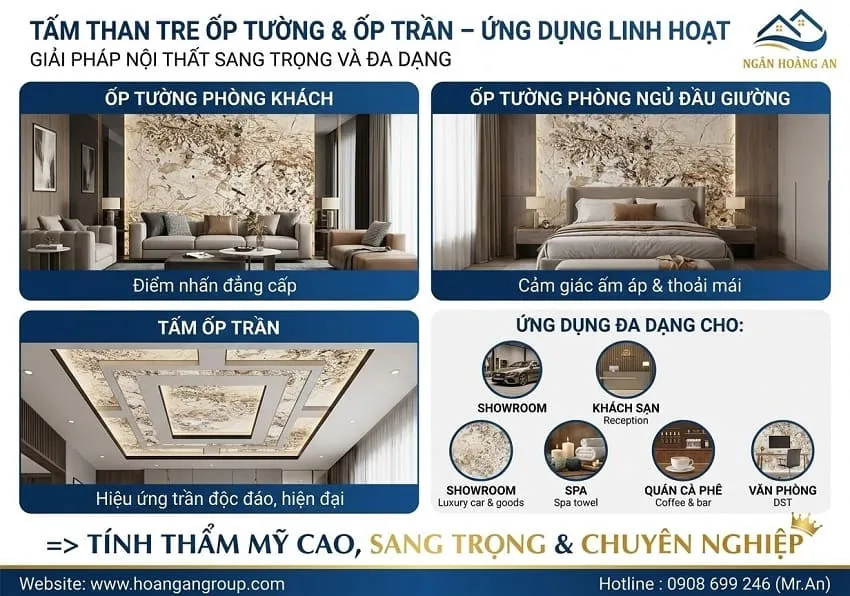 Tấm Than Tre Ốp Tường Và Ốp Trần – Ứng Dụng Linh Hoạt Trong Nội Thất