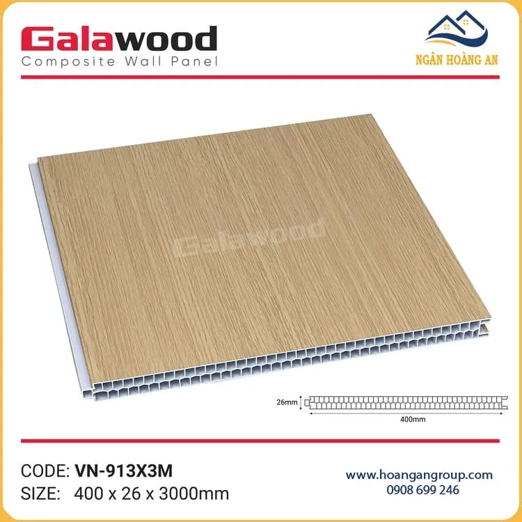 Tấm Vách Ngăn Phòng Ngủ Nhựa PVC Galawood VN-913X3M Tấm Vách Ngăn Phòng Ngủ Nhựa PVC Galawood VN-913X3M