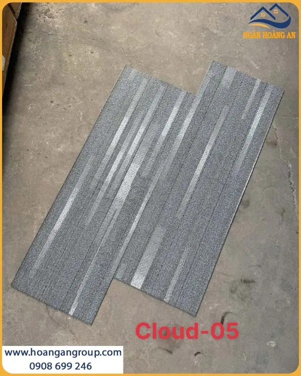 Thảm Tấm Cloud 33x100cm 05 Vân Sọc Trắng Xám