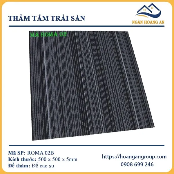 Thảm Tấm Trải Sàn Văn Phòng Roma 02B Thảm Tấm Trải Sàn Văn Phòng Roma 02B