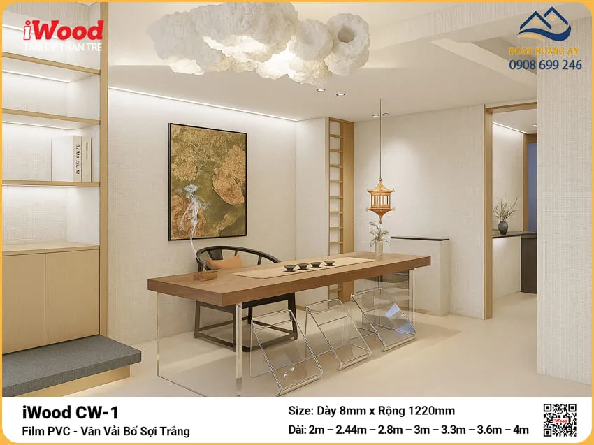 Than Tre iWood CW-1 Film Chống Xước Vân Vải Bố Ốp Phòng làm Việc