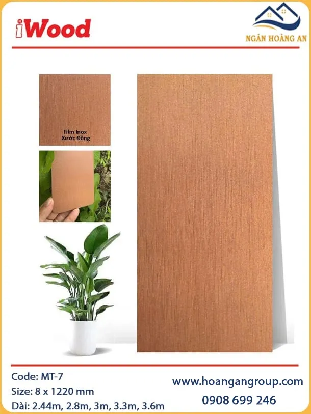 Tấm Than Tre Ốp Trần iWood Vân Kim Loại MT-7 Tấm Than Tre Ốp Trần iWood Vân Kim Loại MT-7