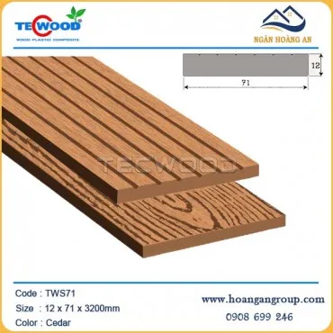 Thanh Lam Đa Năng Gỗ Nhựa Trang Trí Tecwood TWS71 Cedar