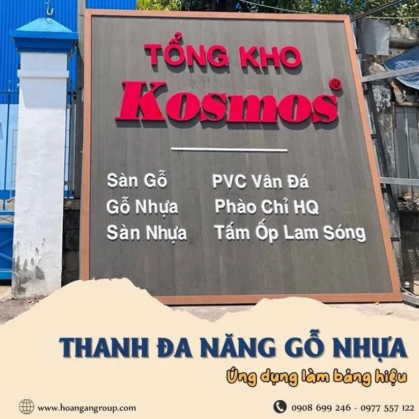 Bảng Hiệu Từ Thanh Đa Năng Gỗ Nhựa Ngoài Trời 