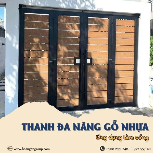 Thanh Đa Năng Gỗ Nhựa Ngoài Trời Ứng Dụng Cửa Cổng