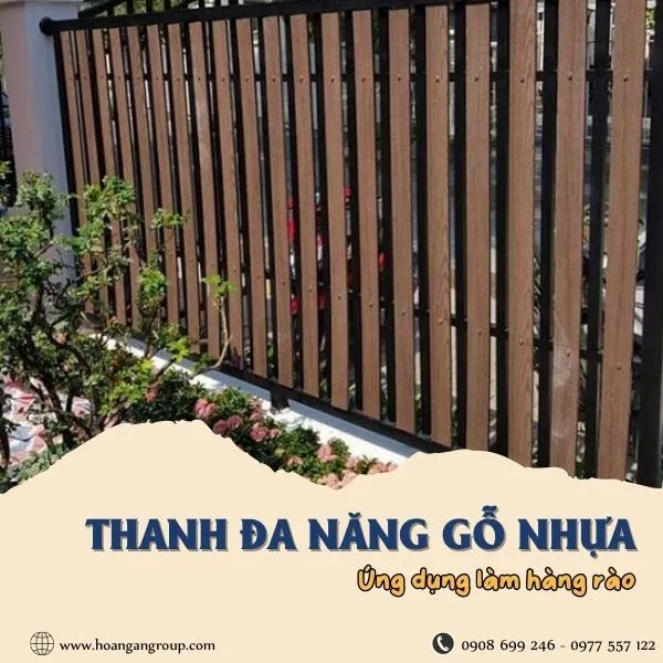 Thanh Đa Năng Gỗ Nhựa Ngoài Trời Ứng Dụng Hàng Rào