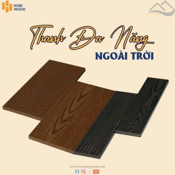 Thanh Đa Năng Gỗ Nhựa Ngoài Trời Hobi Wood