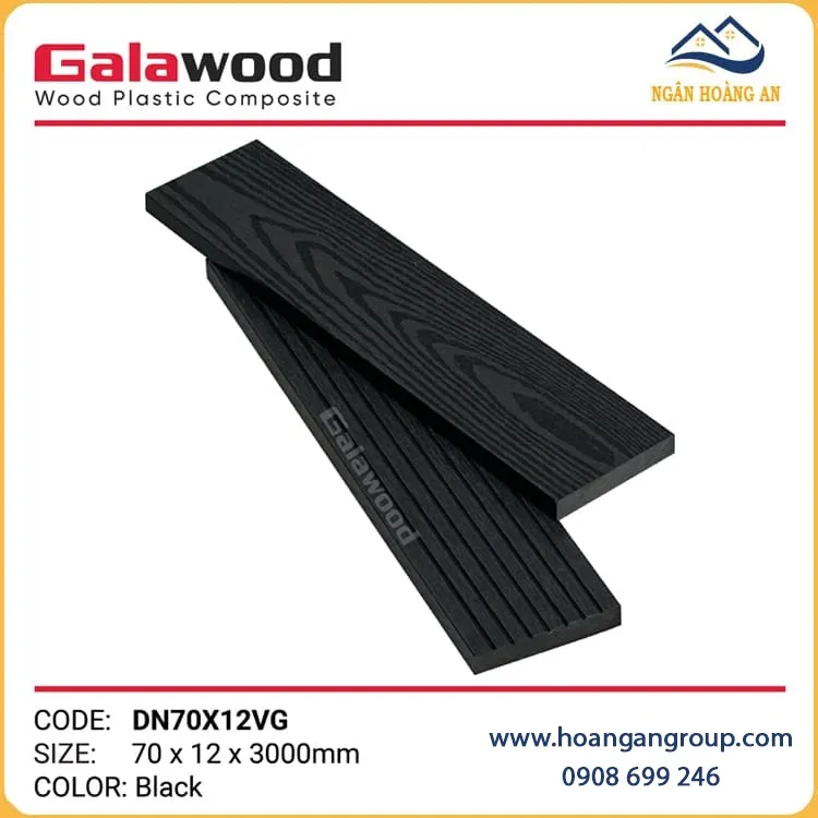Thanh Lam Đa Năng Gỗ Nhựa Galawood DN70X12VG Black