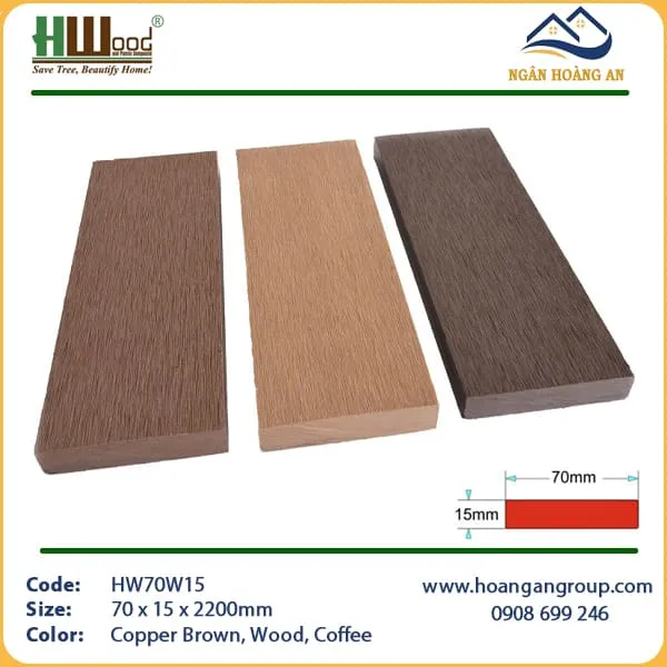Thanh Lam Đa Năng Gỗ Nhựa Trang Trí Hwood HW70W15