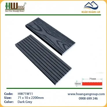 Thanh Lam Đa Năng Gỗ Nhựa Ngoài Trời Hwood HW71W11 Dark Grey