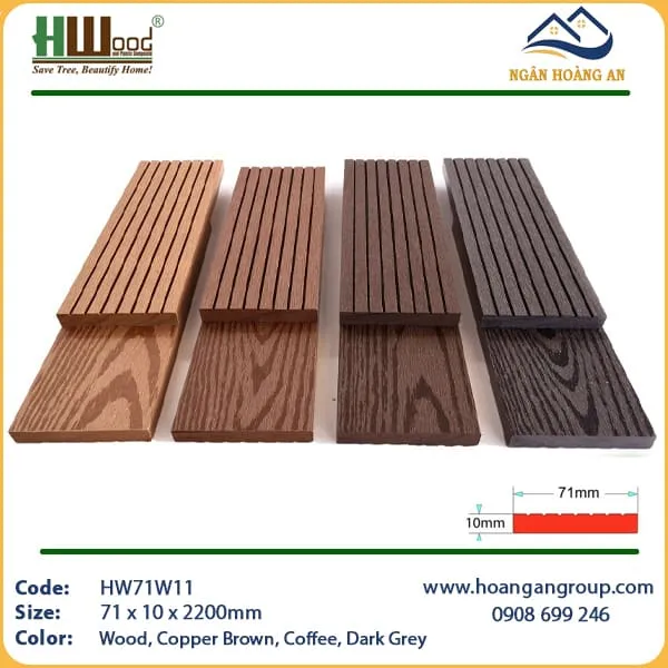 Thanh Lam Đa Năng Gỗ Nhựa Trang Trí Hwood HW71W11