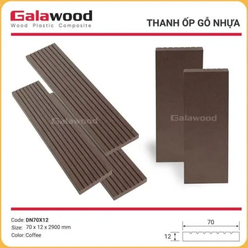 Thanh Đa Năng Gỗ Nhựa Ngoài Trời Galawood DN70X12 Coffee