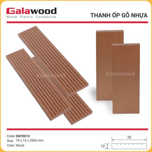 Thanh Đa Năng Gỗ Nhựa Ngoài Trời Galawood DN70X12 Wood