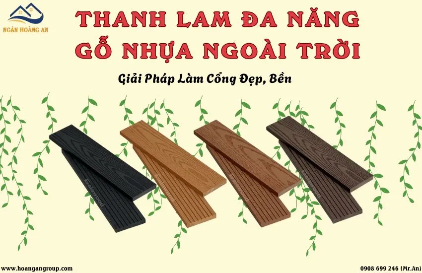 Thanh Lam Đa Năng Gỗ Nhựa Ngoài Trời Làm Cổng – Giải Pháp Đẹp, Bền