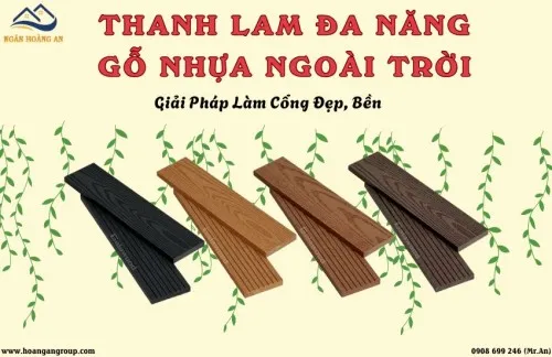 Thanh Lam Đa Năng Gỗ Nhựa Ngoài Trời Làm Cổng – Giải Pháp Đẹp, Bền