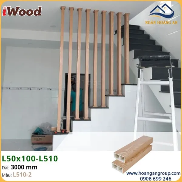 Thanh Lam Hộp Nhựa Giả Gỗ iWood Trang Trí Cầu Thang Thanh Lam Hộp Nhựa Giả Gỗ iWood Trang Trí Cầu Thang