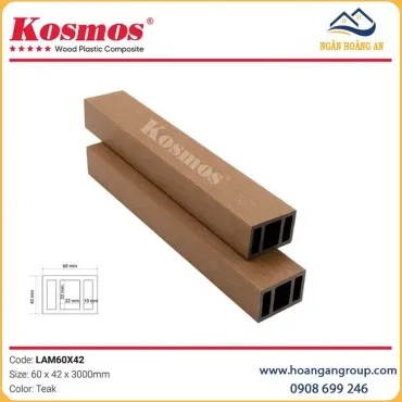 Thanh Lam Gỗ Nhựa 2 Lớp Phủ Polymer Kosmos Lam60X42 Teak