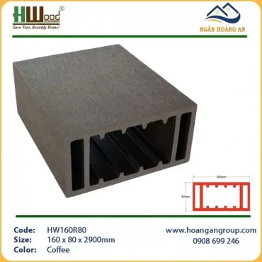 Thanh Lam Hộp Gỗ Nhựa Ngoài Trời Hwood HW160R80 Coffee