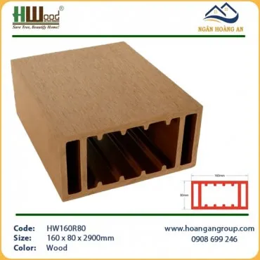 Thanh Lam Hộp Gỗ Nhựa Ngoài Trời Hwood HW160R80 Wood