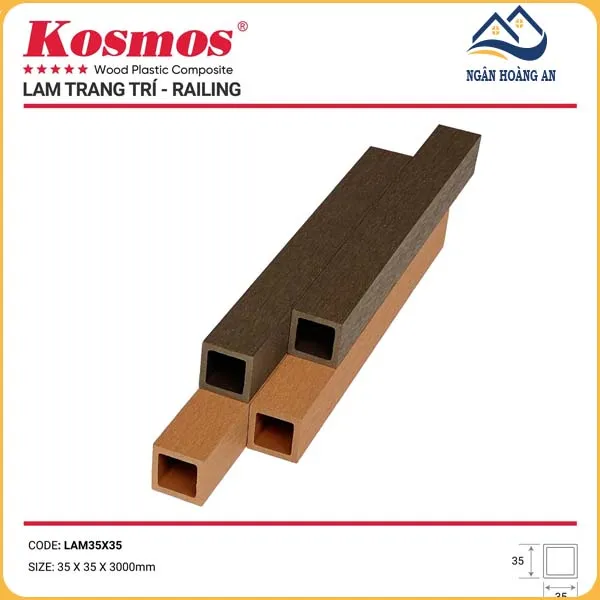 Thanh Lam Gỗ Nhựa Ngoài Trời Kosmos 35 x 35 Thanh Lam Gỗ Nhựa Ngoài Trời Kosmos 35 x 35
