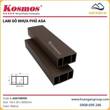 Thanh Lam Gỗ Nhựa Ngoài Trời Phủ ASA Kosmos L-ASA100X50 Walnut