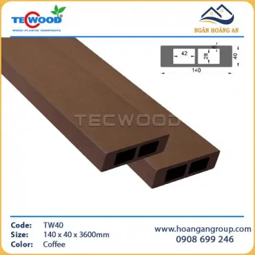 Thanh Lam Hộp Gỗ Nhựa Ngoài Trời TecWood TW40 Coffee