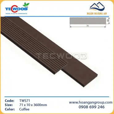 Thanh Lam Che Nắng Gỗ Nhựa Ngoài Trời TecWood TWS71 Coffee