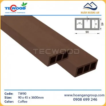 Thanh Lam Hộp Trang Trí Gỗ Nhựa Ngoài Trời TecWood TW90 Coffee