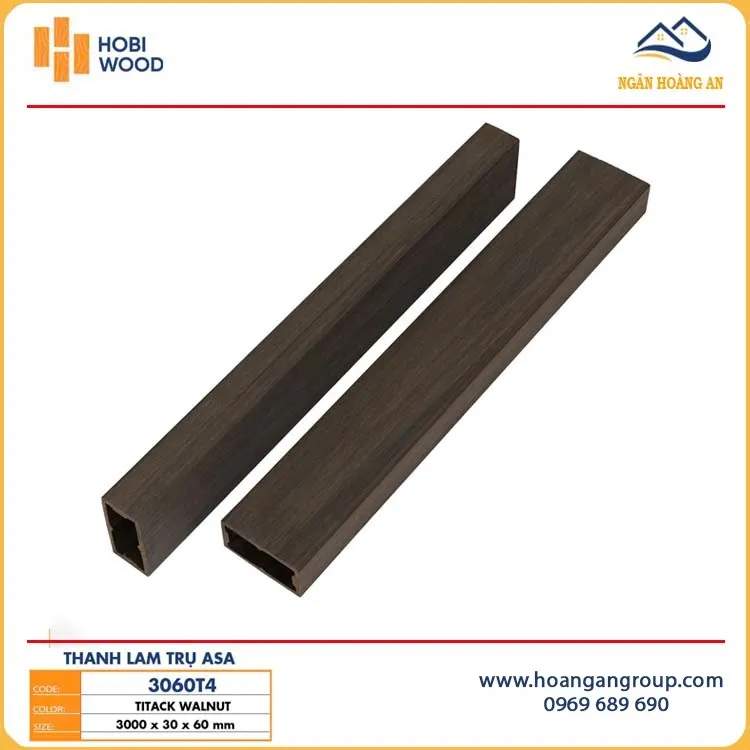 Thanh Lam Hộp Gỗ Nhựa ASA Ngoài Trời Hobiwood 3060T4 Thanh Lam Hộp Gỗ Nhựa ASA Ngoài Trời Hobiwood 3060T4