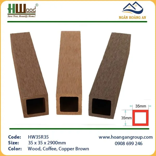 Thanh Lam Hộp Gỗ Nhựa Ngoài Trời Hwood HW35R35 Thanh Lam Hộp Gỗ Nhựa Ngoài Trời Hwood HW35R35