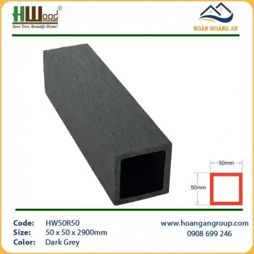 Thanh Lam Hộp Gỗ Nhựa Ngoài Trời Hwood HW50R50 Dark Grey