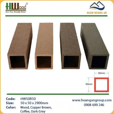 Thanh Lam Che Nắng Gỗ Nhựa Ngoài Trời Hwood HW50R50