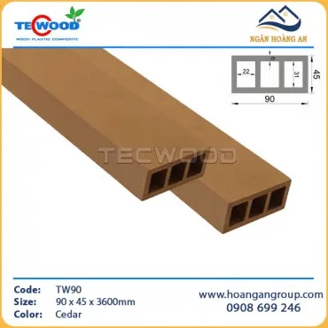 Thanh Lam Hộp Gỗ Nhựa Ngoài Trời TecWood TW90 Cedar