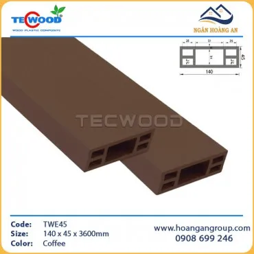 Lam Hộp Gỗ Nhựa Ngoài Trời TecWood TWE45 Coffee