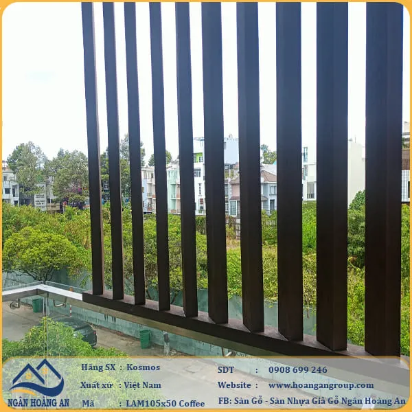 Thi Công Lam Che Nắng Gỗ Nhựa Ngoài Trời Kosmos 105x50 Tại Quận 12 Thi Công Lam Che Nắng Gỗ Nhựa Ngoài Trời Kosmos 105x50 Tại Quận 12