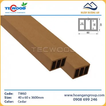 Thanh Lam Che Nắng Gỗ Nhựa Ngoài Trời TecWood TW60 Cedar